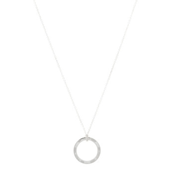 TIFFANY Sterling Silver 1837 Circle Pendant Necklace