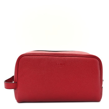 FENDI Cuoio Romano Travel Kit Scarlet