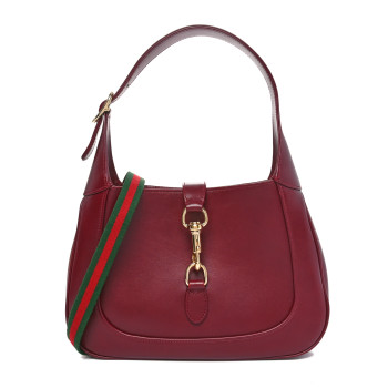 GUCCI Ancora Calfskin Small Jackie Shoulder Bag Rosso