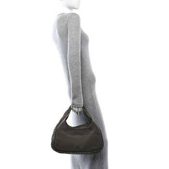 CHANEL Lambskin Chain Hobo Grey