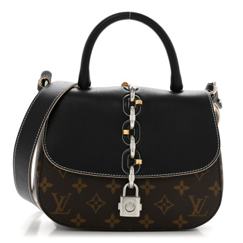 LOUIS VUITTON Calfskin Monogram Chain It Bag PM Black