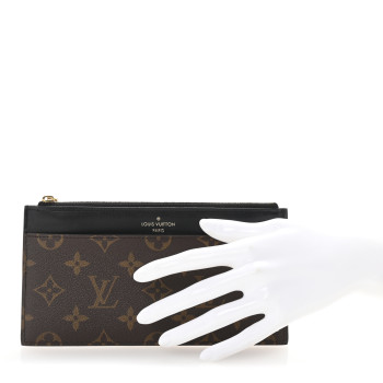 LOUIS VUITTON Monogram Slim Purse Black
