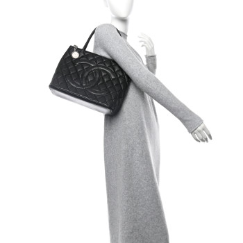 CHANEL Caviar Quilted Medallion Tote Black