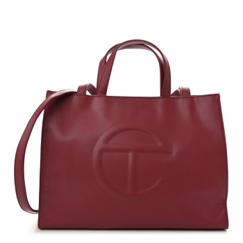 TELFAR Vegan Leather Medium Shopping Bag Oxblood