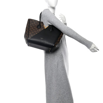 LOUIS VUITTON Calfskin Monogram Kimono Tote  Black
