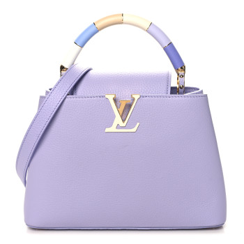 LOUIS VUITTON Taurillon Kintsugi Capucines BB Iris