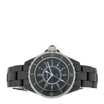 CHANEL Stainless Steel Ceramic 33mm J12 Quartz Watch Black