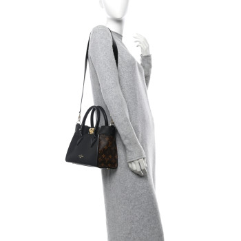 LOUIS VUITTON Calfskin Monogram On My Side PM Black