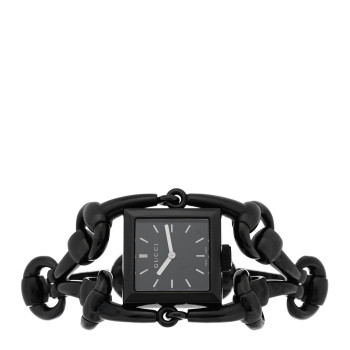 GUCCI PVD Stainless Steel 25mm Signoria Quartz Watch Black
