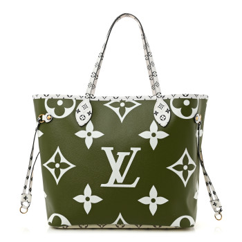 LOUIS VUITTON Monogram Giant Neverfull MM Kaki