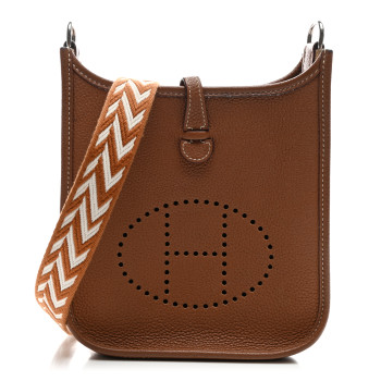 HERMES Taurillon Maurice Amazone Evelyne TPM Gold White