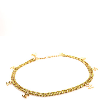 CHANEL Lambskin CC Chain Belt Green Gold