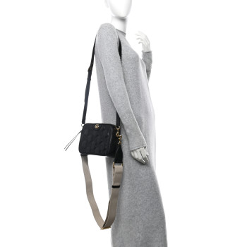 GUCCI Calfskin GG Matelasse Shoulder Bag Black Natural