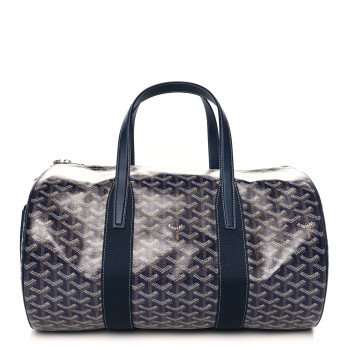 GOYARD Goyardine Barrel 40 Sports Bag Navy