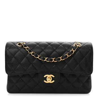 CHANEL Caviar Quilted Small Double Flap Black