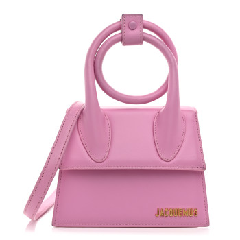 JACQUEMUS Smooth Calfskin Le Chiquito Noeud Light Pink