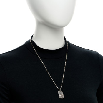 DAVID YURMAN Sterling Silver Mens Wave Tag Pendant Necklace