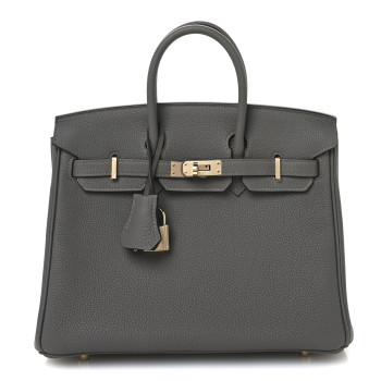 HERMES Togo Birkin 25 Etain