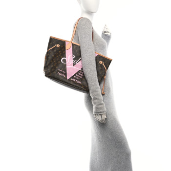 LOUIS VUITTON Monogram Sydney V Neverfull MM Rose Ballerine
