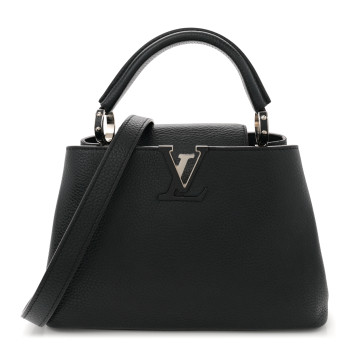 LOUIS VUITTON Taurillon Capucines BB Black