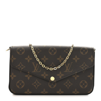 LOUIS VUITTON Monogram Pochette Felicie Chain Wallet Fuchsia