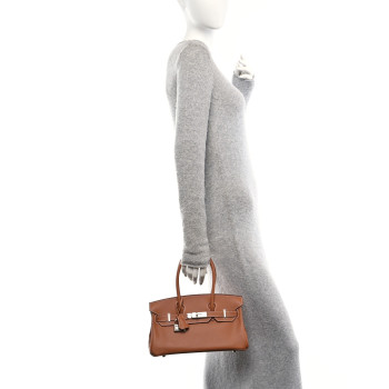 HERMES Evercolor Shoulder Birkin Light 29 Gold