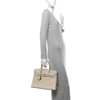 HERMES Togo Birkin 30 Craie