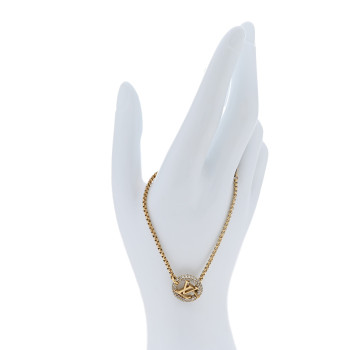 LOUIS VUITTON Metal Crystal Louise By Night Bracelet Gold