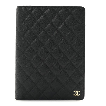 CHANEL Caviar Quilted Large Agenda Cover Black