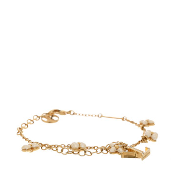 LOUIS VUITTON Pearl LV Floragram Bracelet Gold