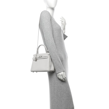 HERMES Togo Kelly Retourne 25 Gris Pale