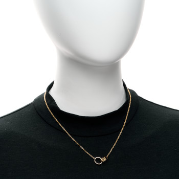 CARTIER 18K Yellow Gold Interlocking LOVE Necklace