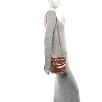 CHANEL Metallic Calfskin Quilted Mini Chanel 22 Copper