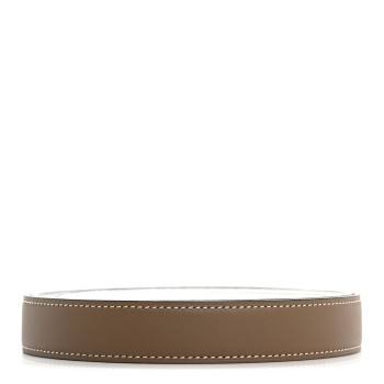 HERMES Swift Epsom 24mm Belt Strap 90 36  Etoupe White