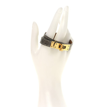 HERMES Lizard Kelly Double Tour Bracelet T2 Ombre