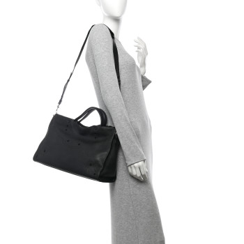 BALENCIAGA Veau Soyeux Perforated Blackout Hardware City Black