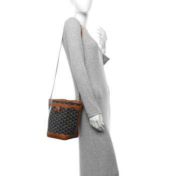 GOYARD Goyardine Petit Flot Bucket Bag PM Black Gold