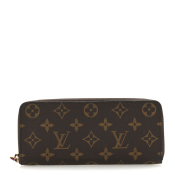 LOUIS VUITTON Monogram Clemence Wallet Fuchsia