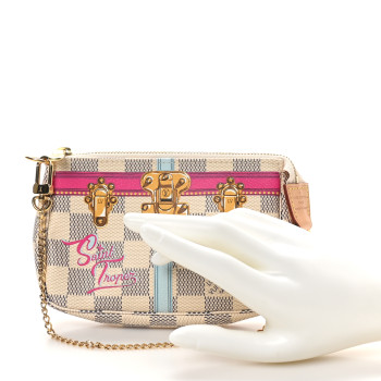 LOUIS VUITTON Damier Azur Summer Trunks Saint Tropez Mini Pochette Accessories
