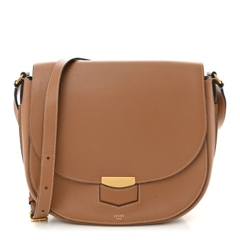 CELINE Supersoft Calfskin Medium Trotteur Caramel