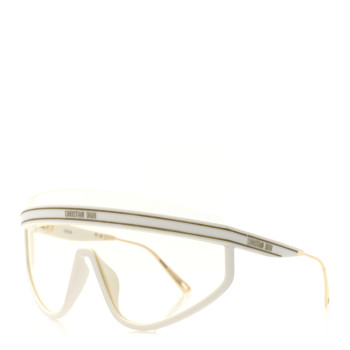 CHRISTIAN DIOR Acetate Mask DiorClub M2U Sunglasses Translucent Ivory
