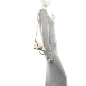 GIVENCHY Calfskin Quilted Micro 4G Soft Bag White