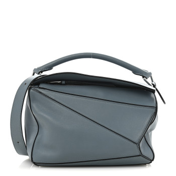 LOEWE Calfskin Small Puzzle Bag Stone Blue