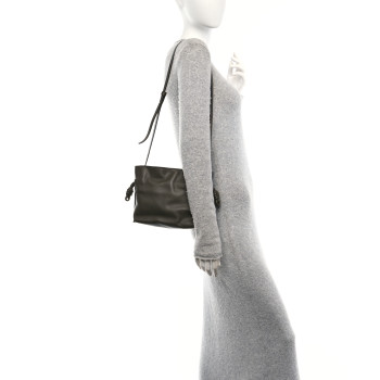 LOEWE Calfskin Mini Flamenco Knot Clutch Dark Khaki