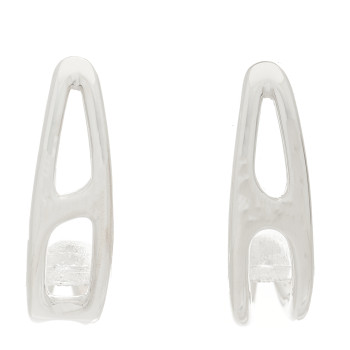 HERMES Sterling Silver Chaine D'Ancre Punk Earrings