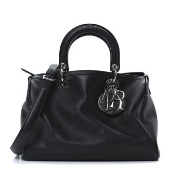 CHRISTIAN DIOR Smooth Deerskin Granville Polochon Black