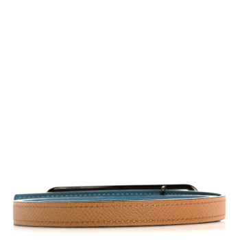 HERMES Swift Epsom 13mm Roulis Belt 85 34 Blue Jean Biscuit