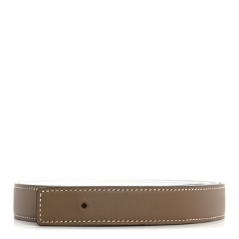 HERMES Swift Epsom 24mm Belt Strap 90 36  Etoupe White