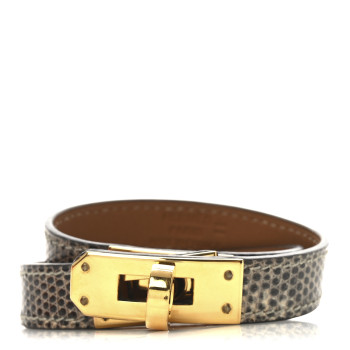 HERMES Lizard Kelly Double Tour Bracelet T2 Ombre