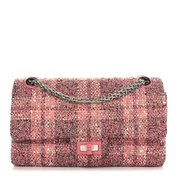 CHANEL Tweed Resin 2.55 Reissue 225 Flap Pink